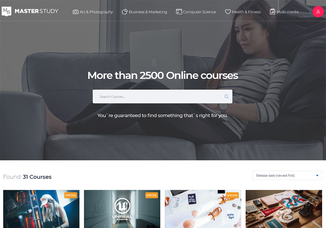 قالب WP Masterstudy Education