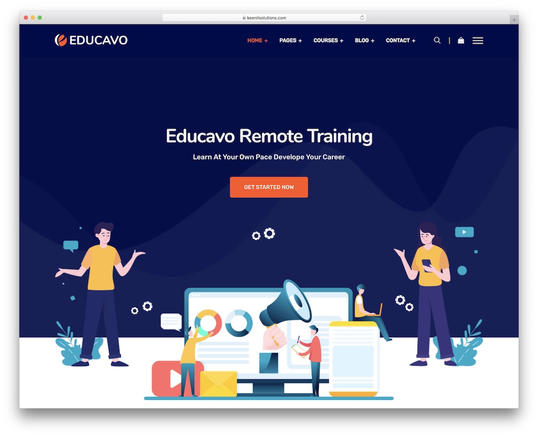 Educavo على الانترنت بالطبع موضوع وورد