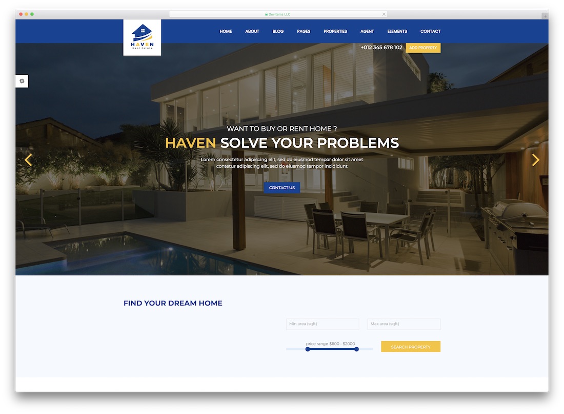 templat situs web real estat surga