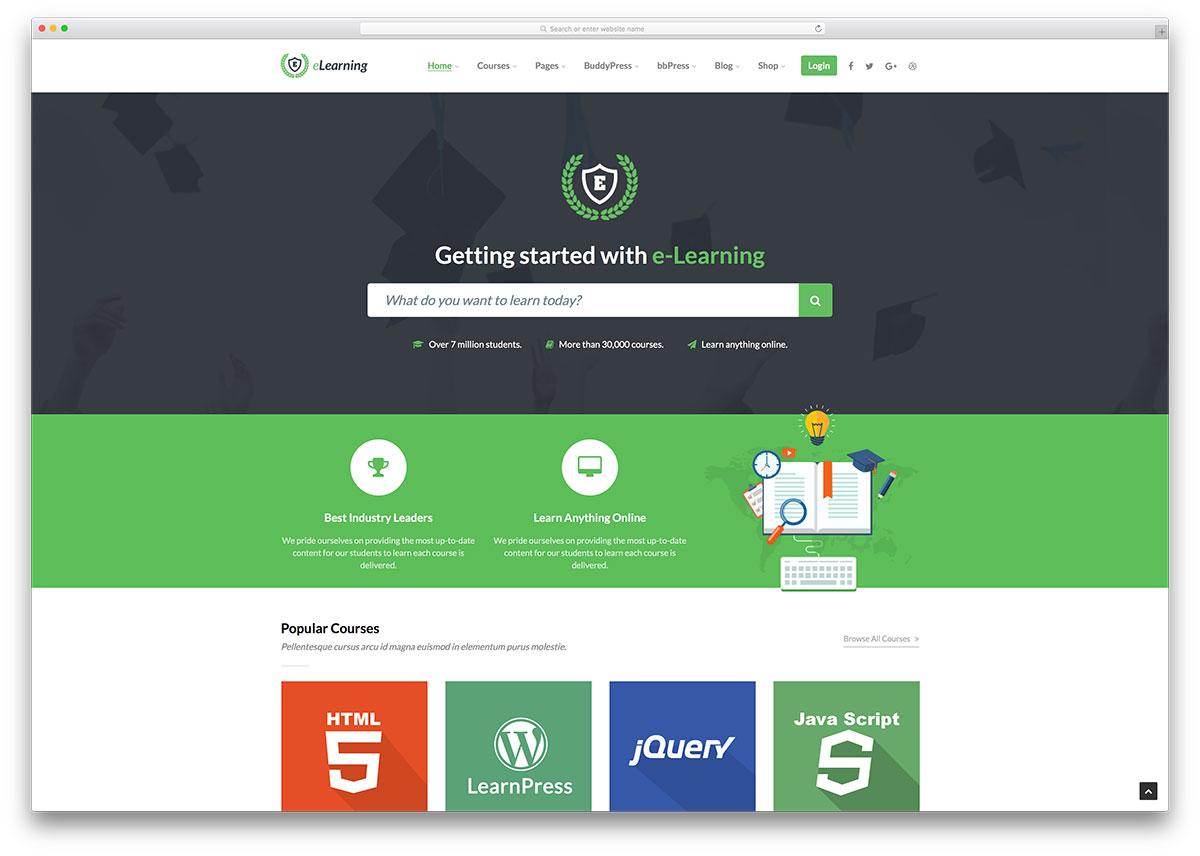 wpelearning-flat-design-website-template