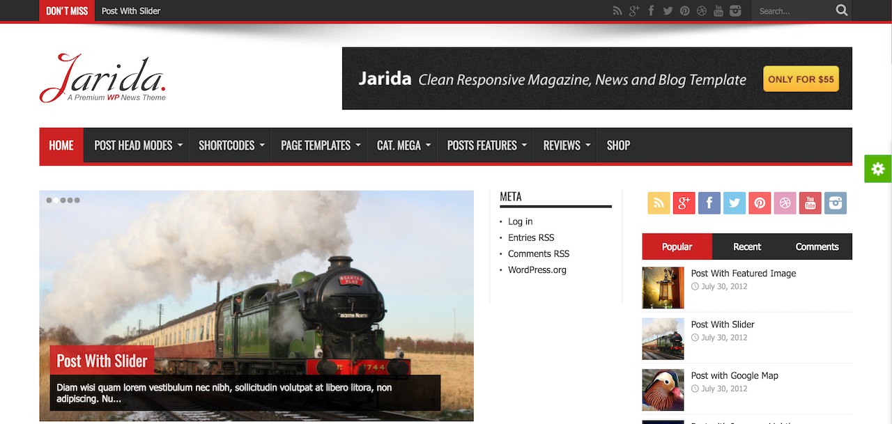Jarida - tema di notizie con supporto RTL