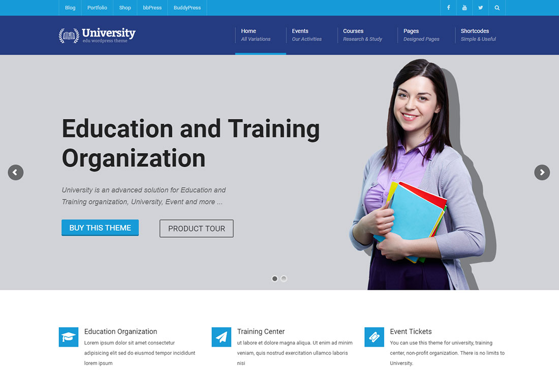 大学小学校のWordPressテーマ