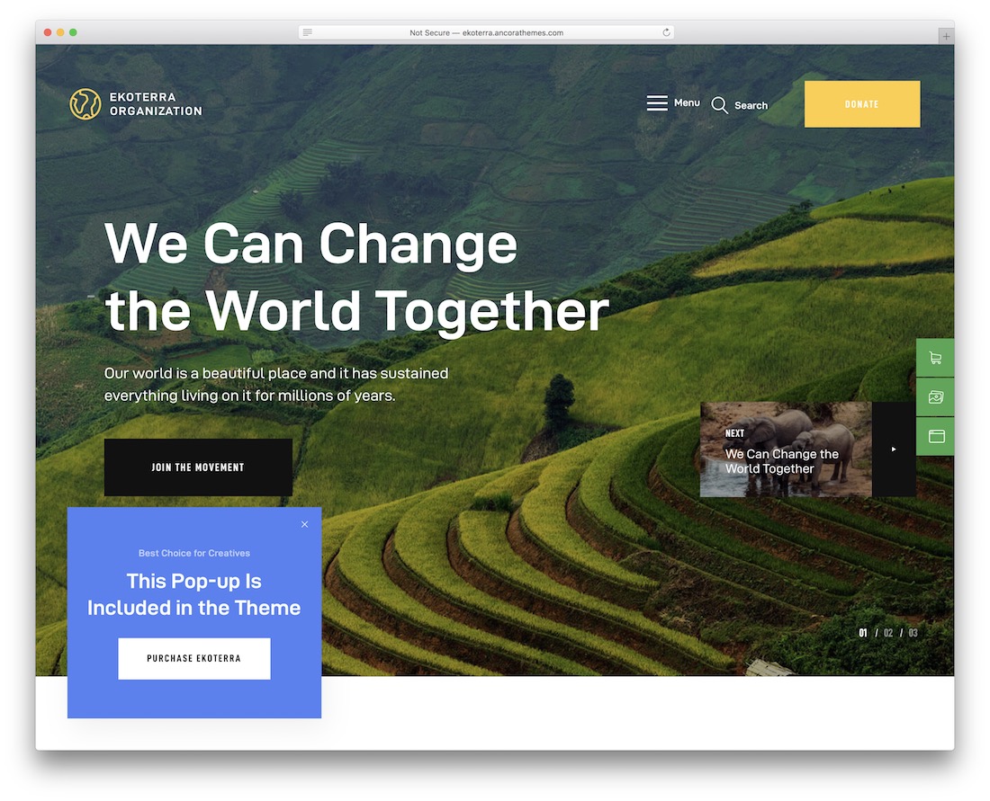 ekoterra นิเวศวิทยาสิ่งแวดล้อม wordpress ธีม