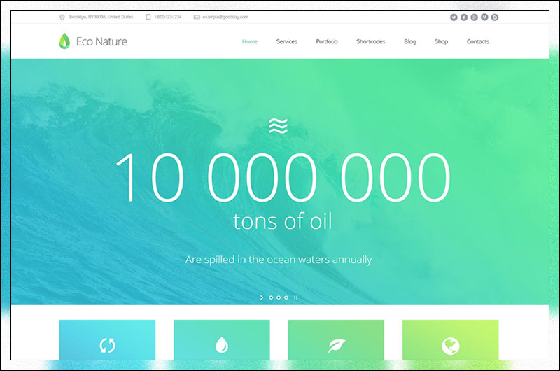 Eco Nature - ธีม WordPress สิ่งแวดล้อมและนิเวศวิทยา