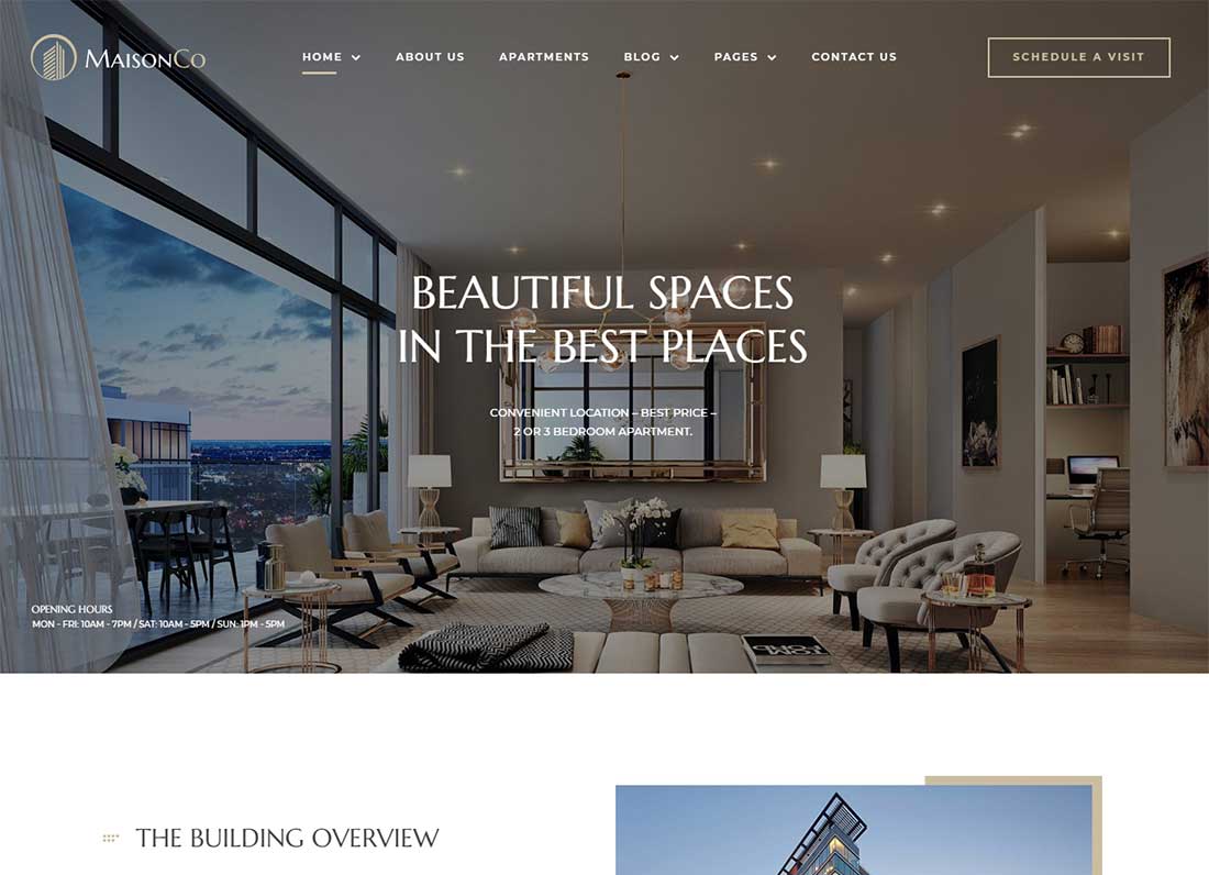 MaisonCo - 物业租赁 WordPress 主题