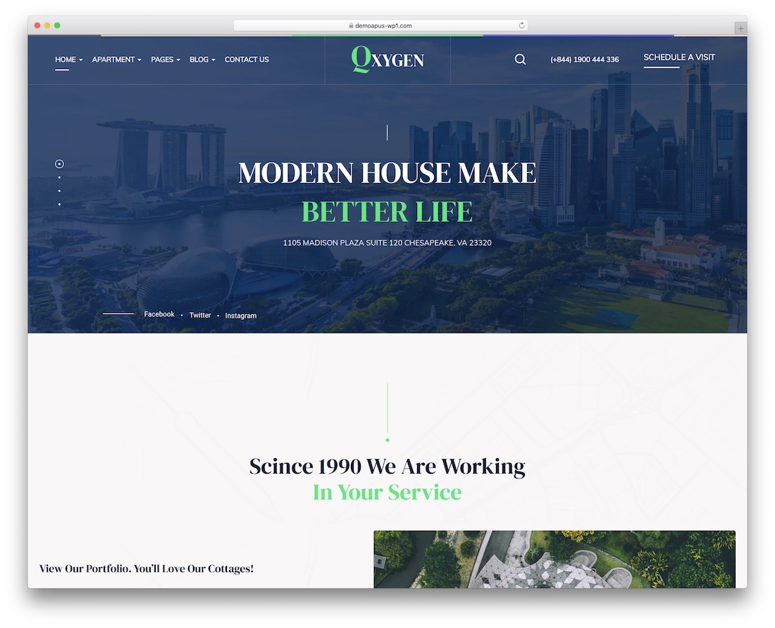 qxygen 物业出租 wordpress 主题