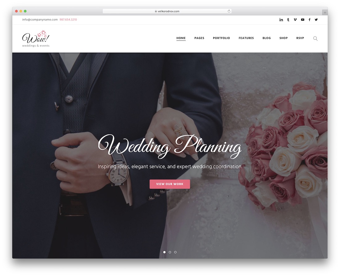 tema wordpress per pianificatore di eventi strabilianti