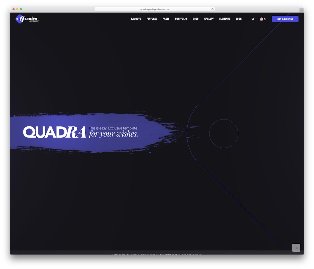 modèle de site Web d'entreprise quadra