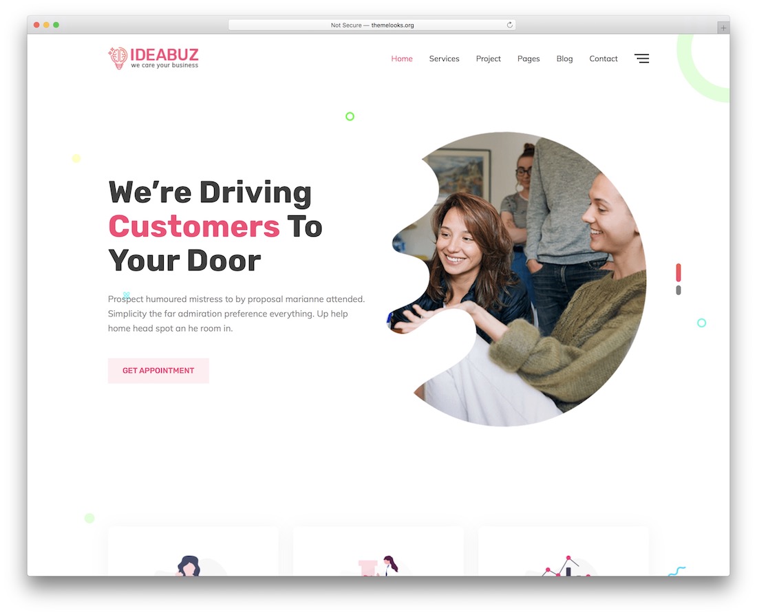 modèle de site Web d'entreprise ideabuz