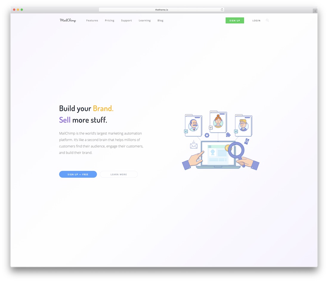 modèle de site Web d'entreprise thesaas