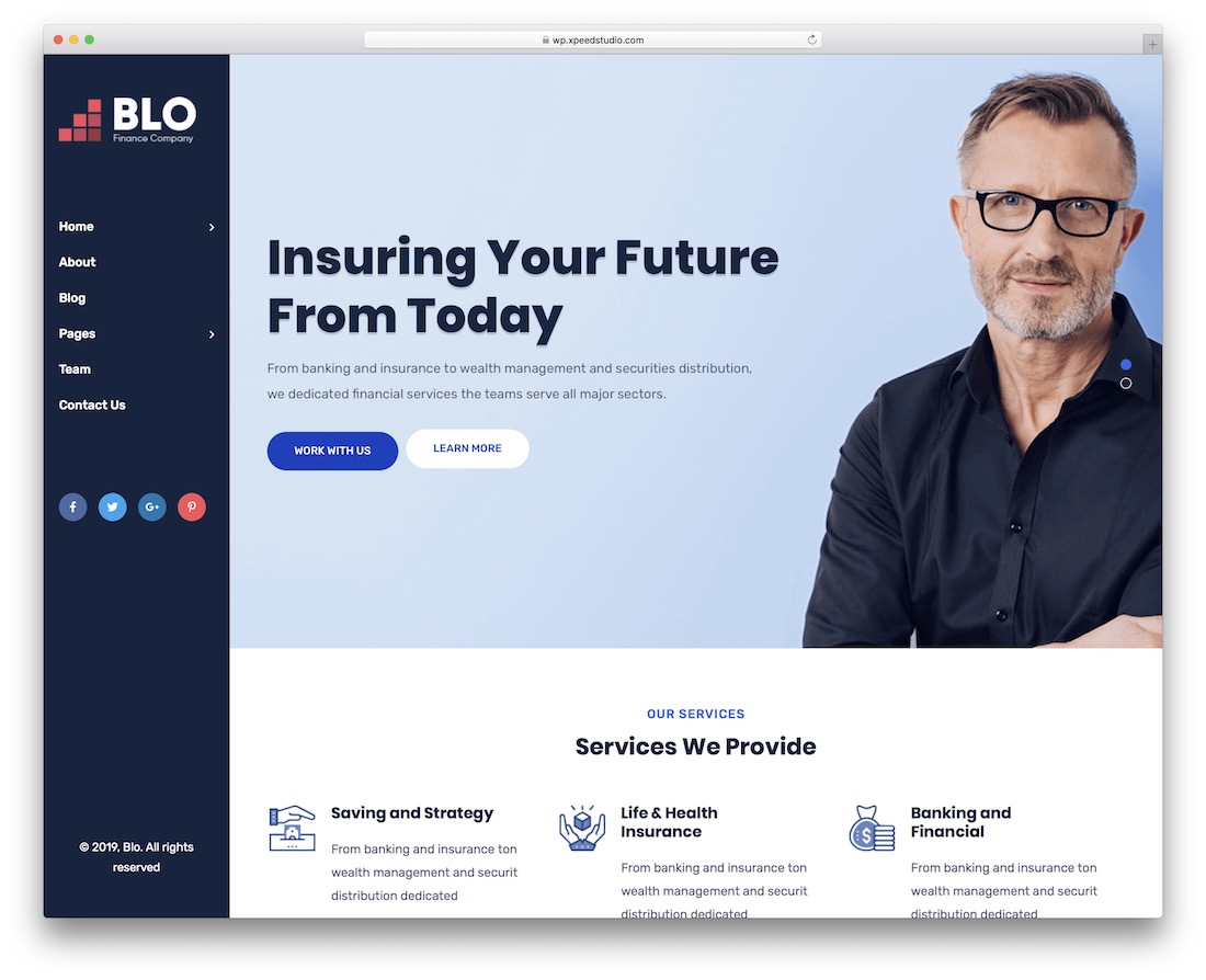 modèle de site Web d'entreprise blo