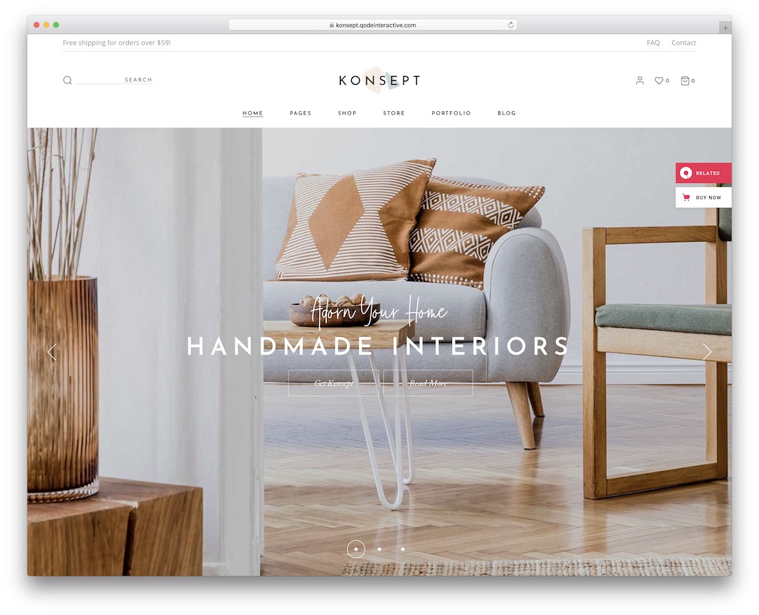 thème wordpress de meubles Konsept