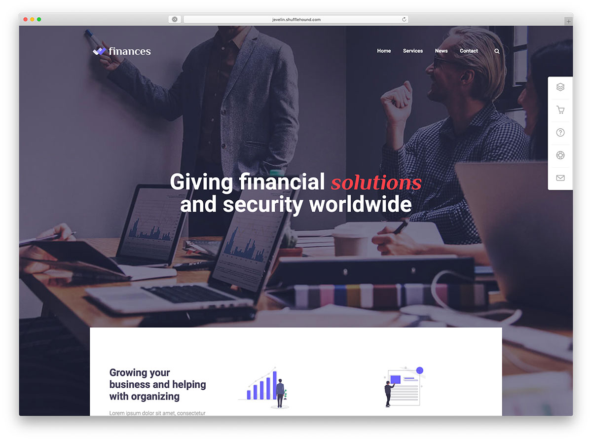 tema WordPress keuangan