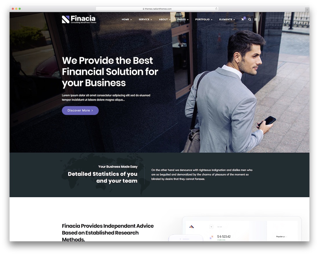 tema wordpress perusahaan keuangan finacia