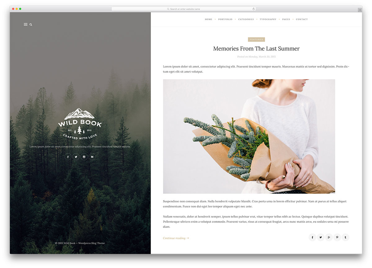 modèle de blog wordpress rétro wildbook