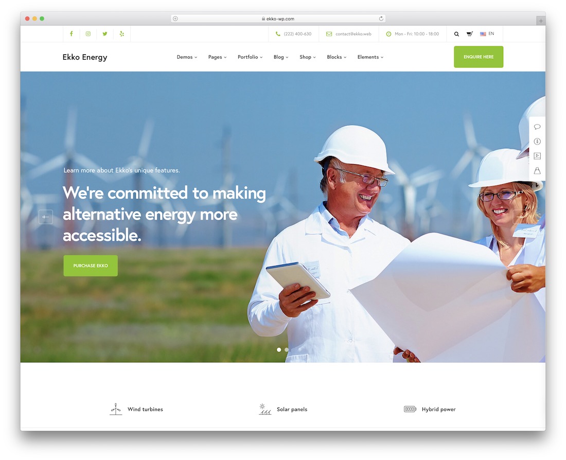 ekko przyjazny dla środowiska motyw wordpress