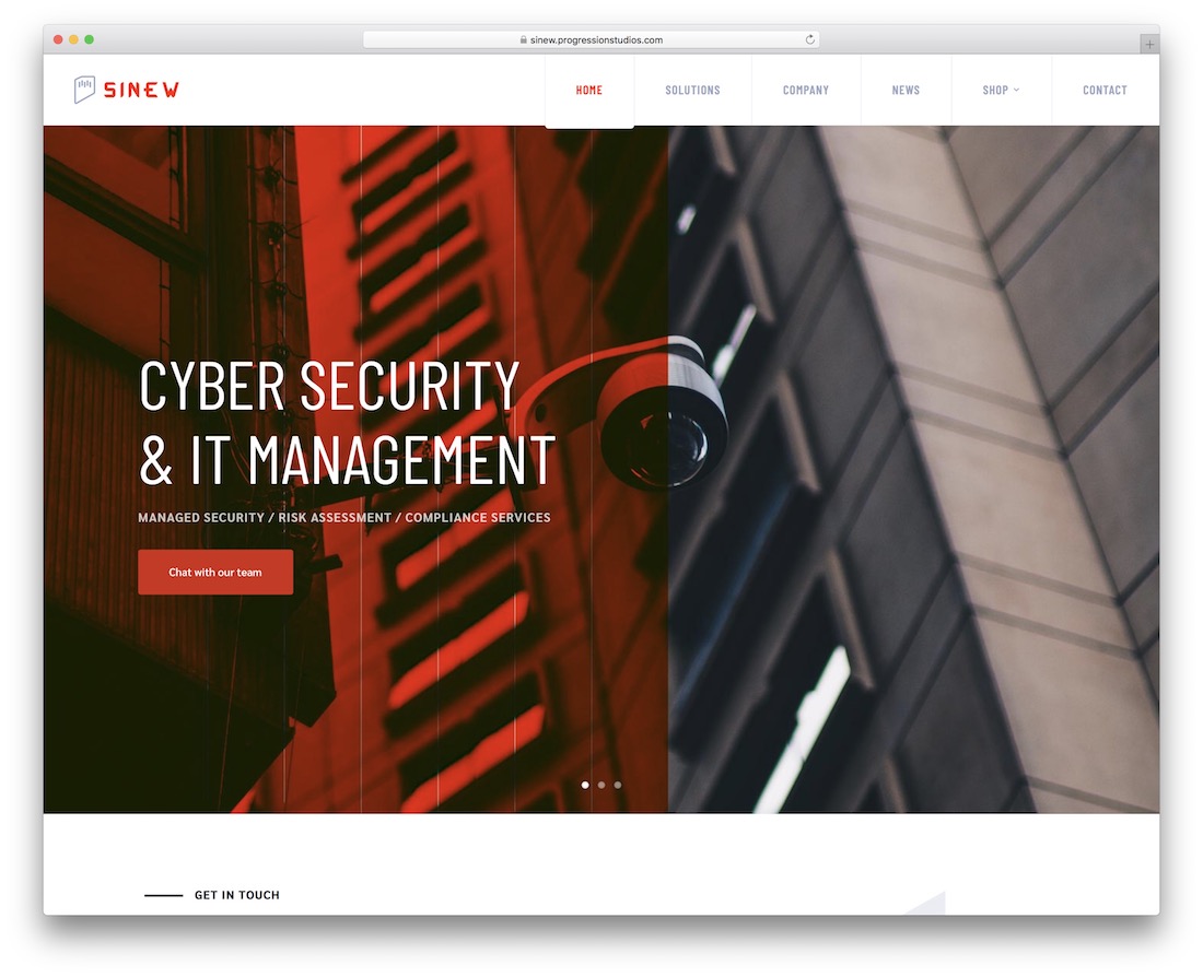 thème wordpress du service de sécurité tendon