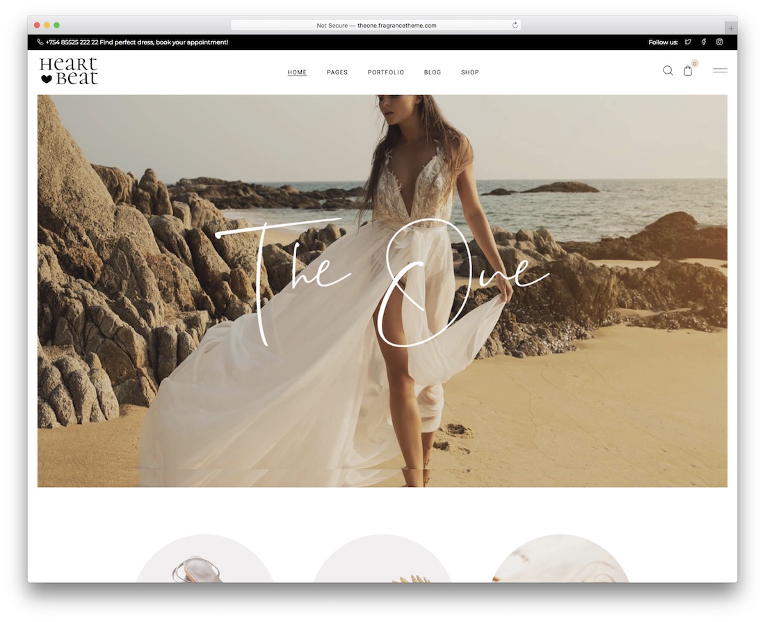 thème wordpress nuptiale de battement de coeur