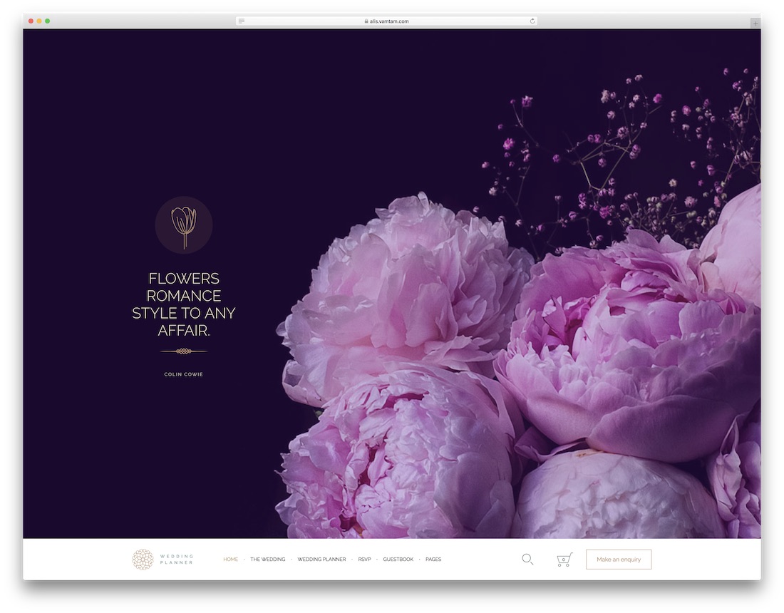 thème de mariage alis wordpress