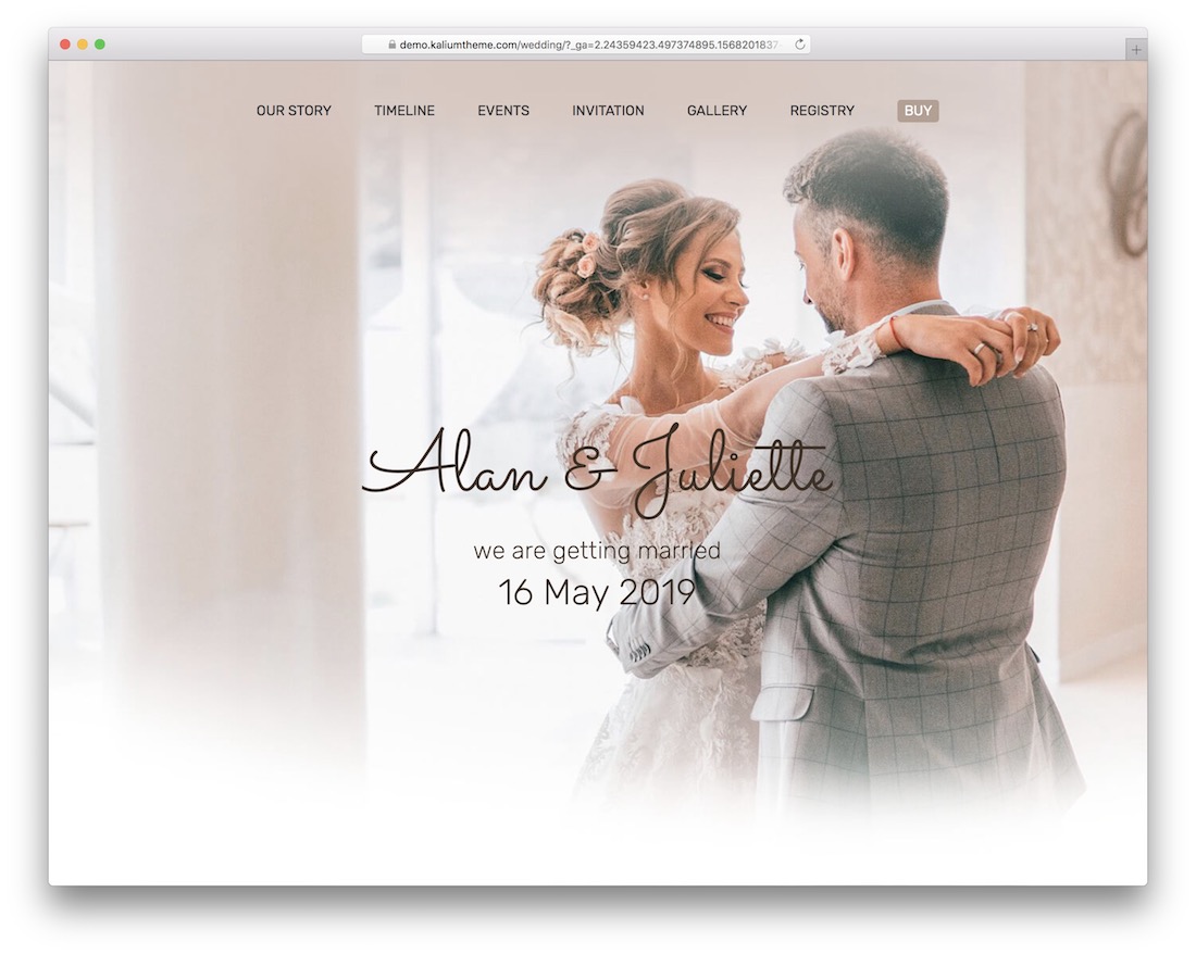 thème de mariage kalium wordpress