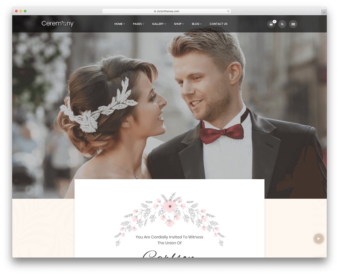 thème wordpress cérémonie