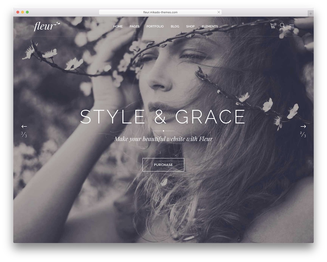 thème de mariage wordpress fleur
