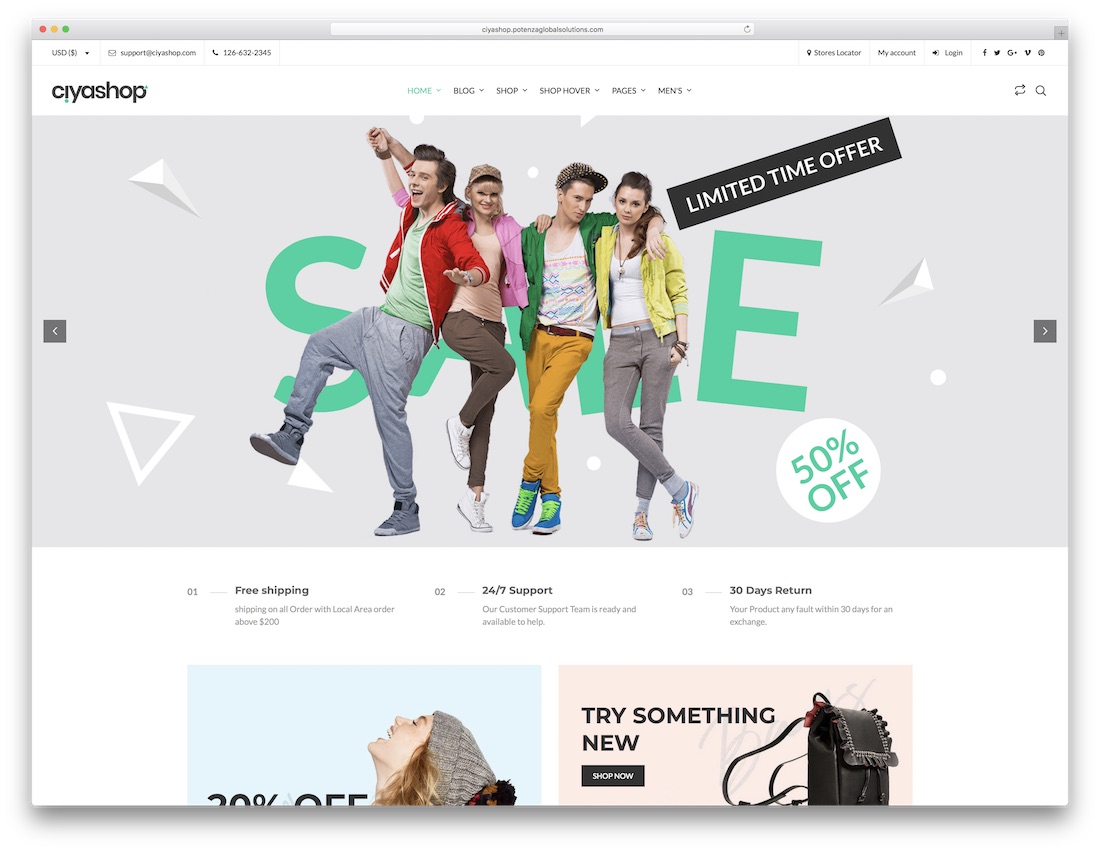 ciyashop en iyi e-ticaret wordpress teması