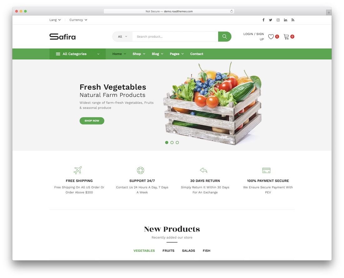 safira wordpress mağaza teması