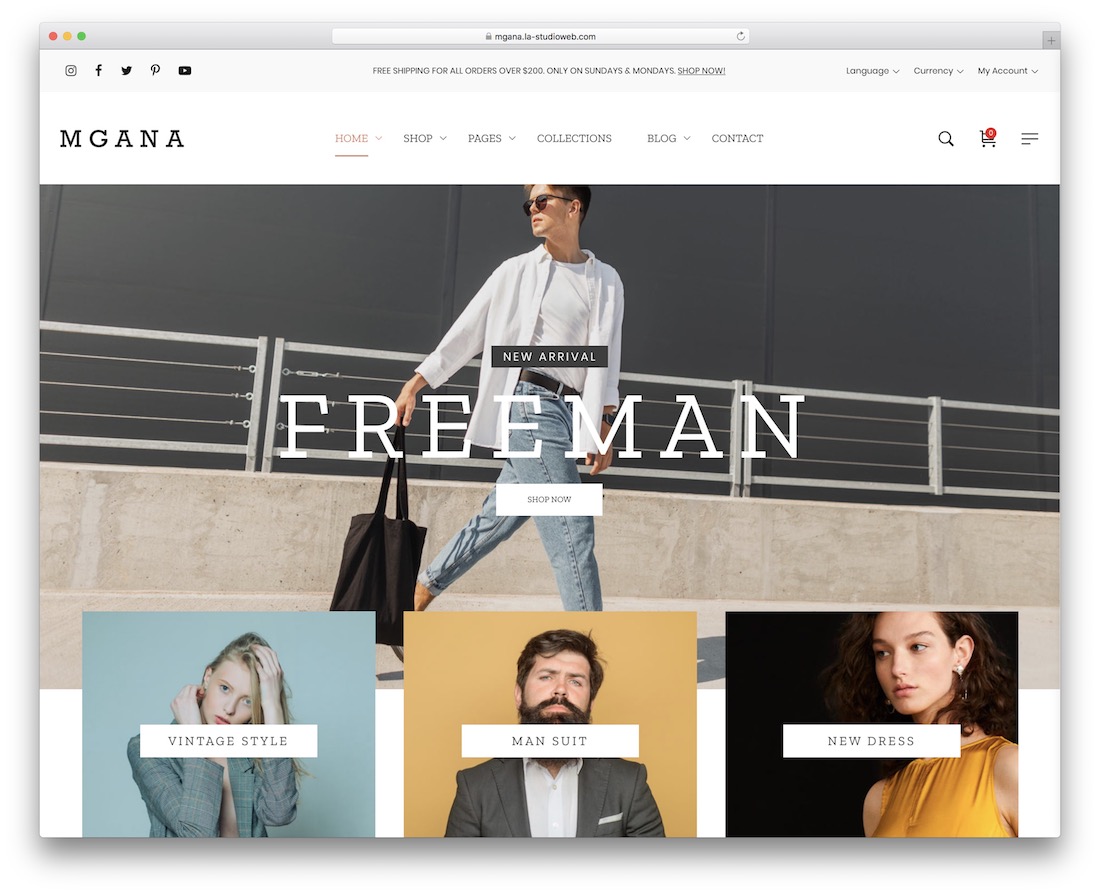 mgana e-ticaret wordpress teması