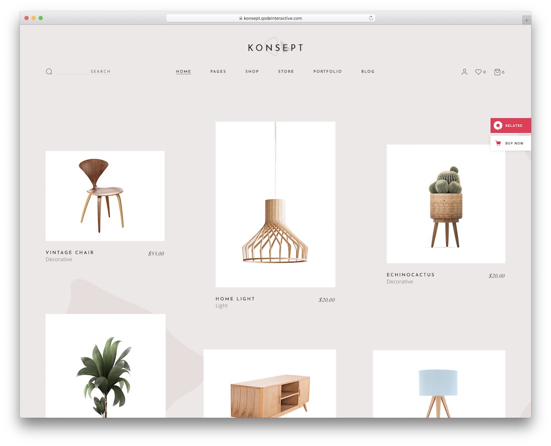 konsept wordpress mağaza teması