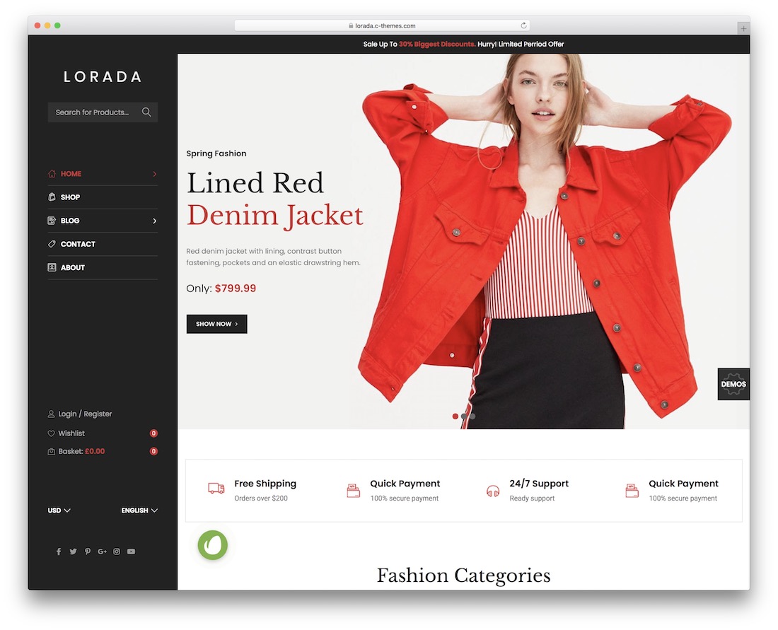 lorada wordpress mağaza teması
