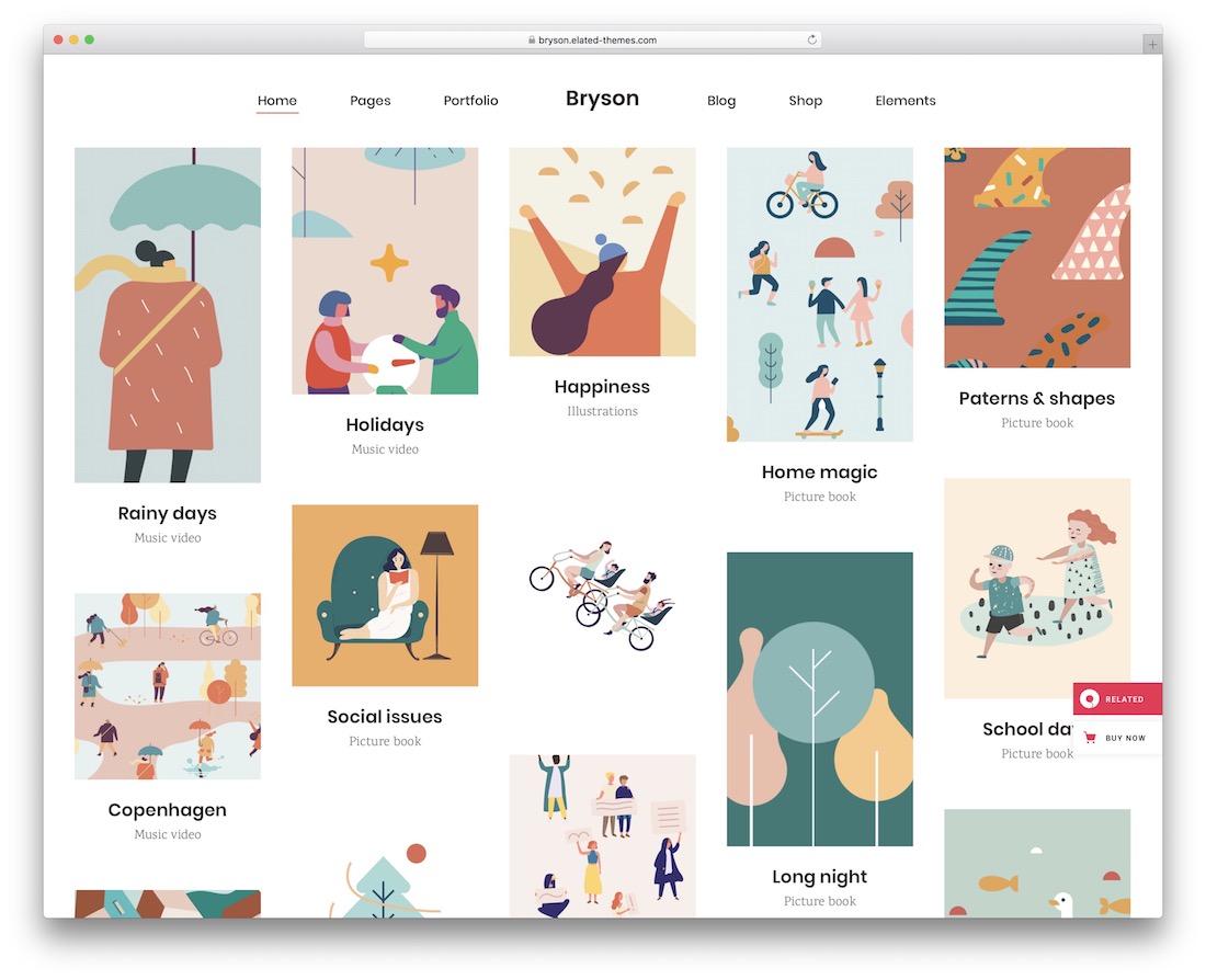 tema de wordpress estilo pinterest bryson