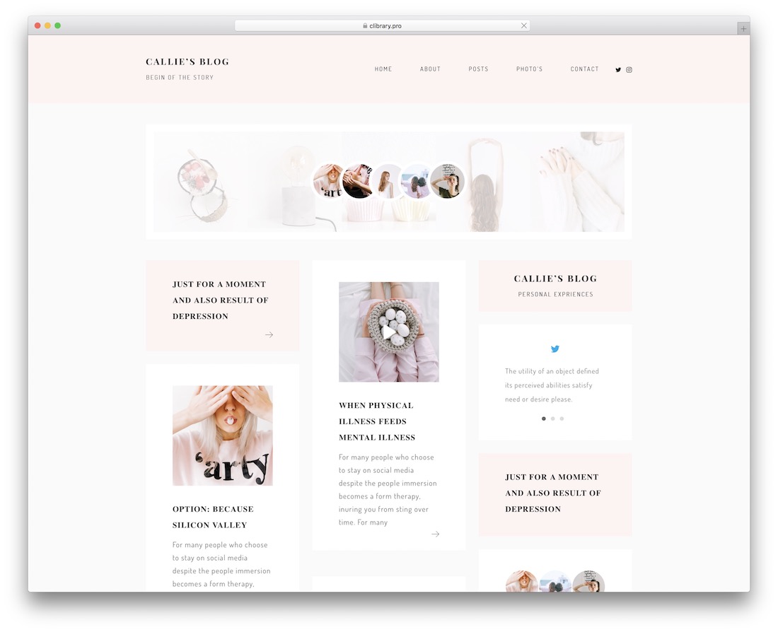 tema de wordpress estilo pinterest callie