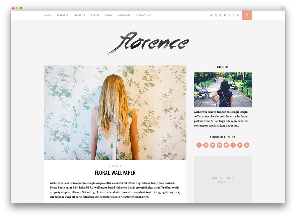 florencia - tema de blog impresionante