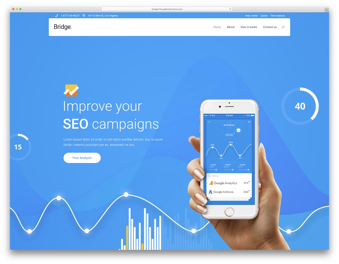 bridge marketing wordpress tema