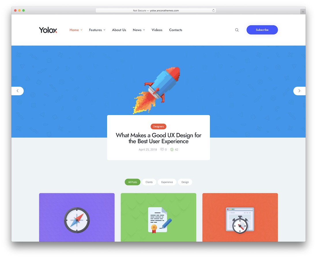 yolox 附属 wordpress 主题