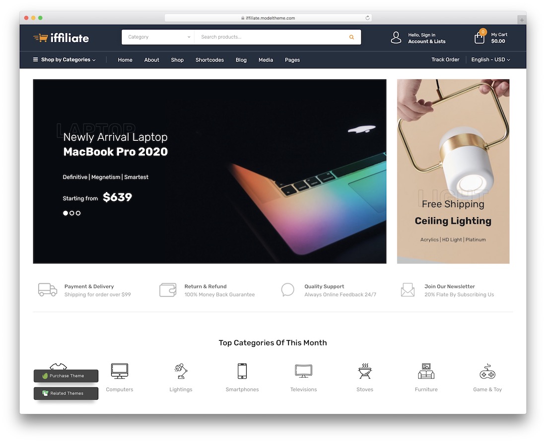 iffiliate 附属 wordpress 主题