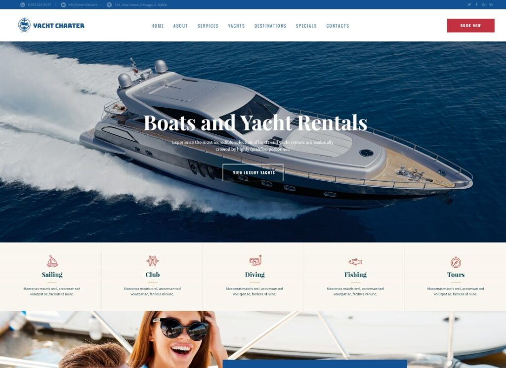 Siren | Yat Kiralama Hizmetleri ve Tekne Kiralama WordPress Teması