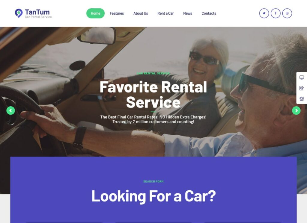 TanTum | Araba, Scooter, Tekne ve Bisiklet Kiralama Hizmetleri WordPress Teması