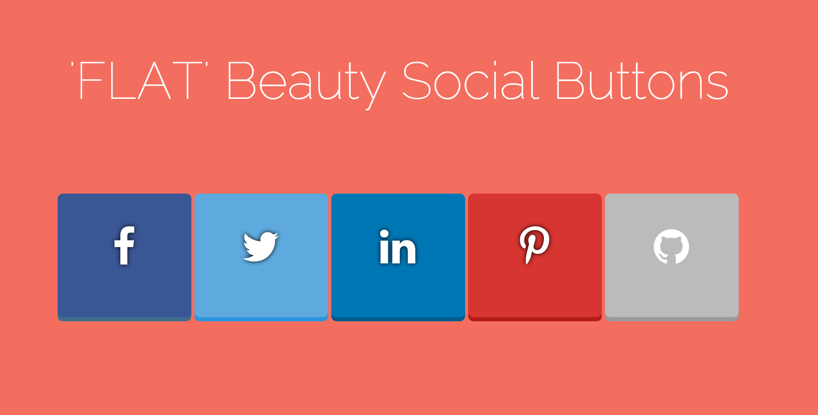 css3 geçişli FLAT Beauty Sosyal Düğmesi