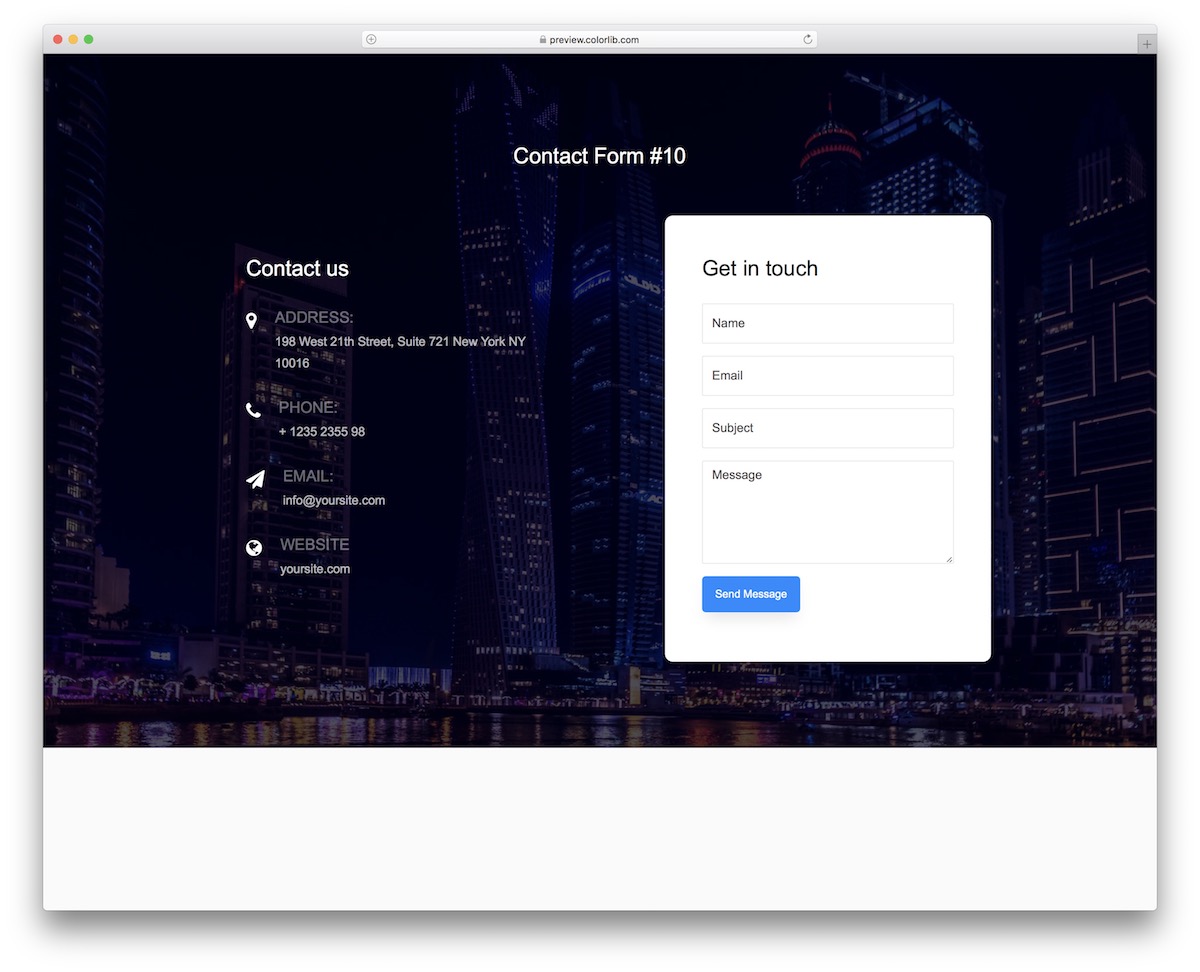 formulaire de contact 10