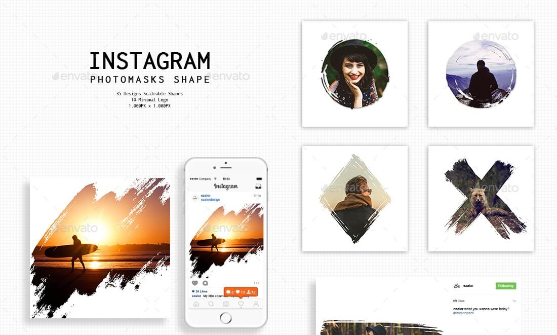 maska ​​fotografa na instagramie