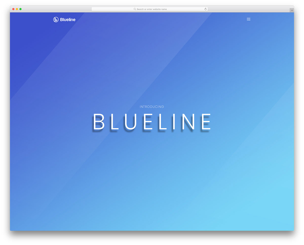 blueline free mobile-friendly website template