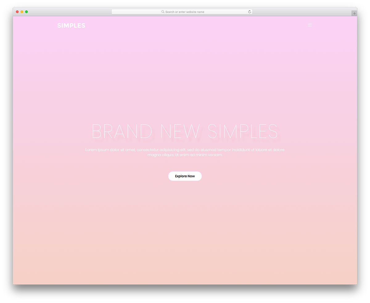 simples free mobile-friendly website template