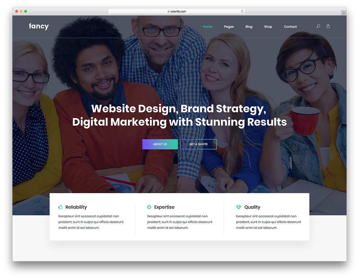 fancy free mobile-friendly website template