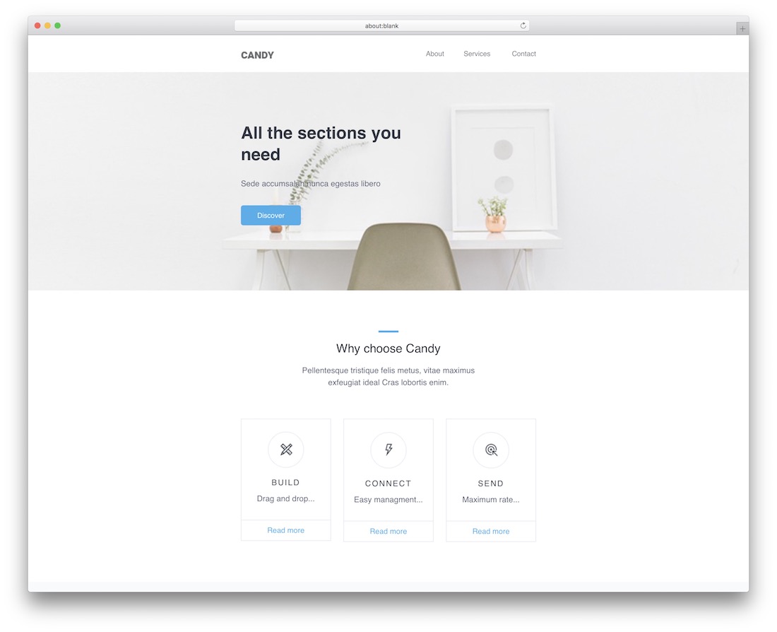 เทมเพลตอีเมล candy mailchimp