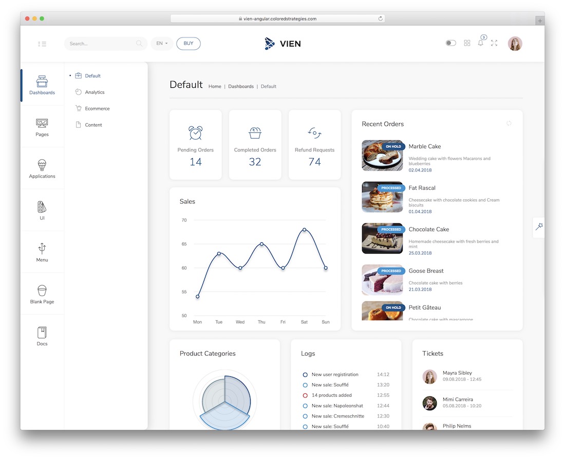 plantilla angular vien bootstrap