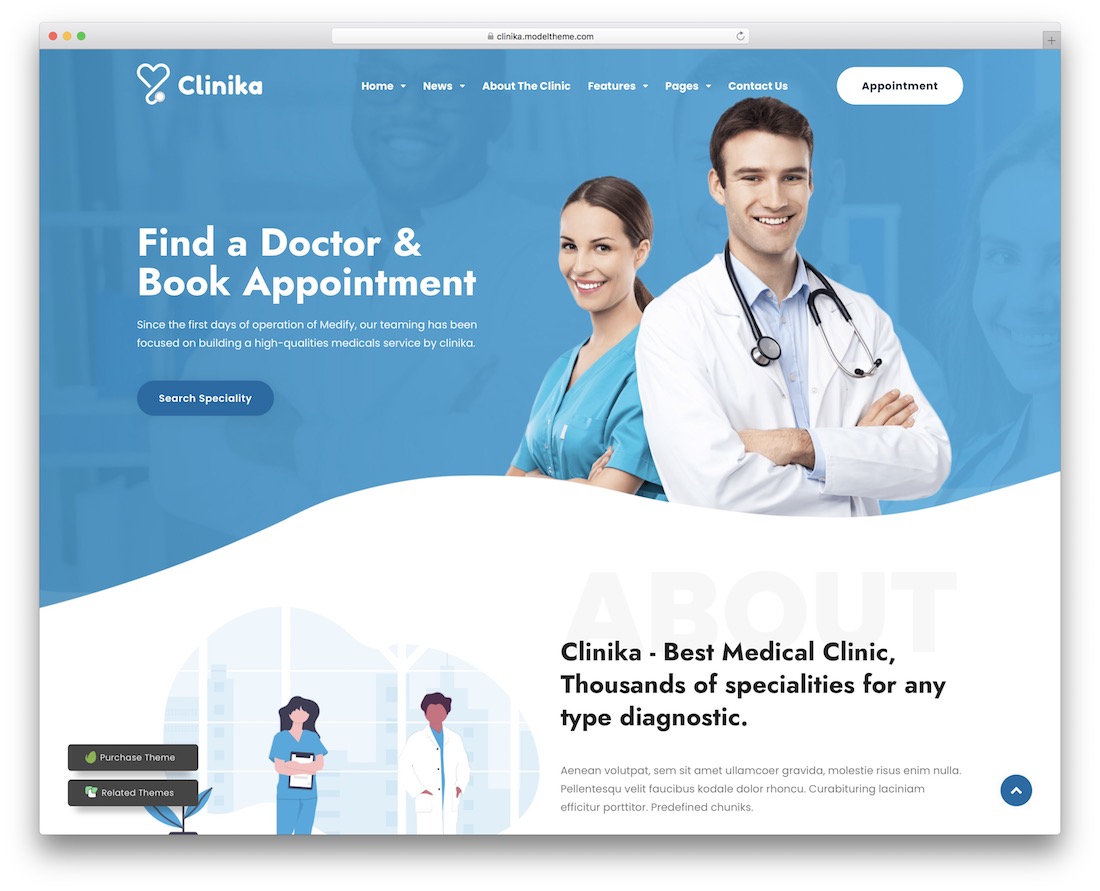 thème wordpress médical clinique