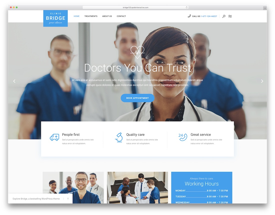 thème wordpress médical de santé de pont