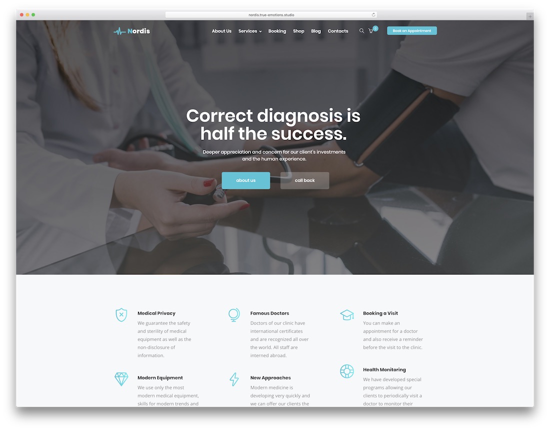 tema wordpress dokter nordis medis